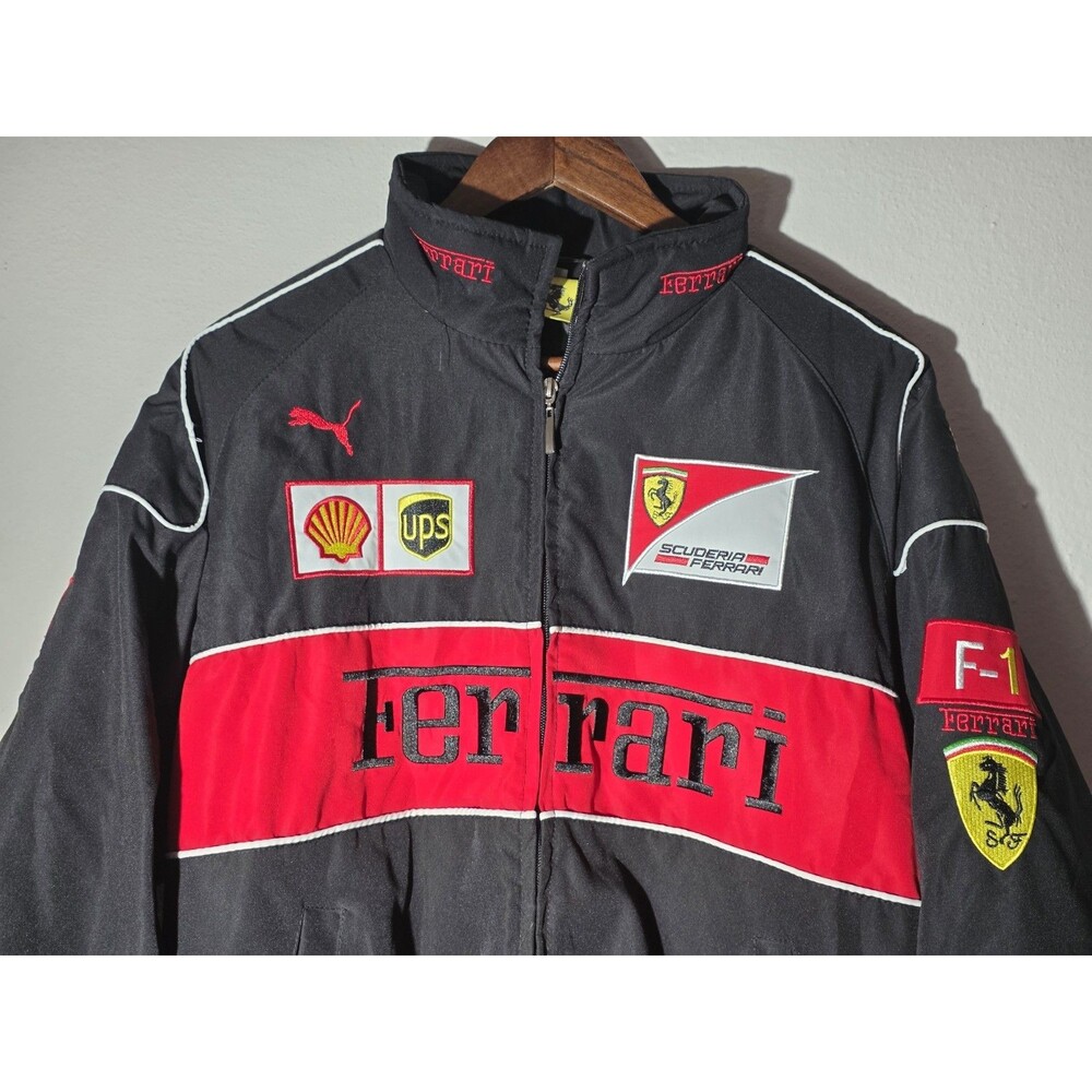 Vintage Ferrari Formula 1 Racing Bomber Jacket, Size Medium - Picture 2 of 8